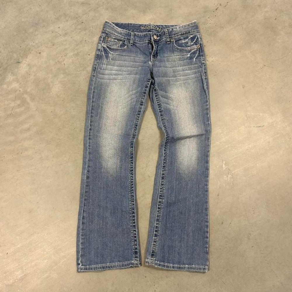Y2K Dark Wash Flared Bootcut Wide Leg Fall Essential Low Rise‎ Woman's Jeans